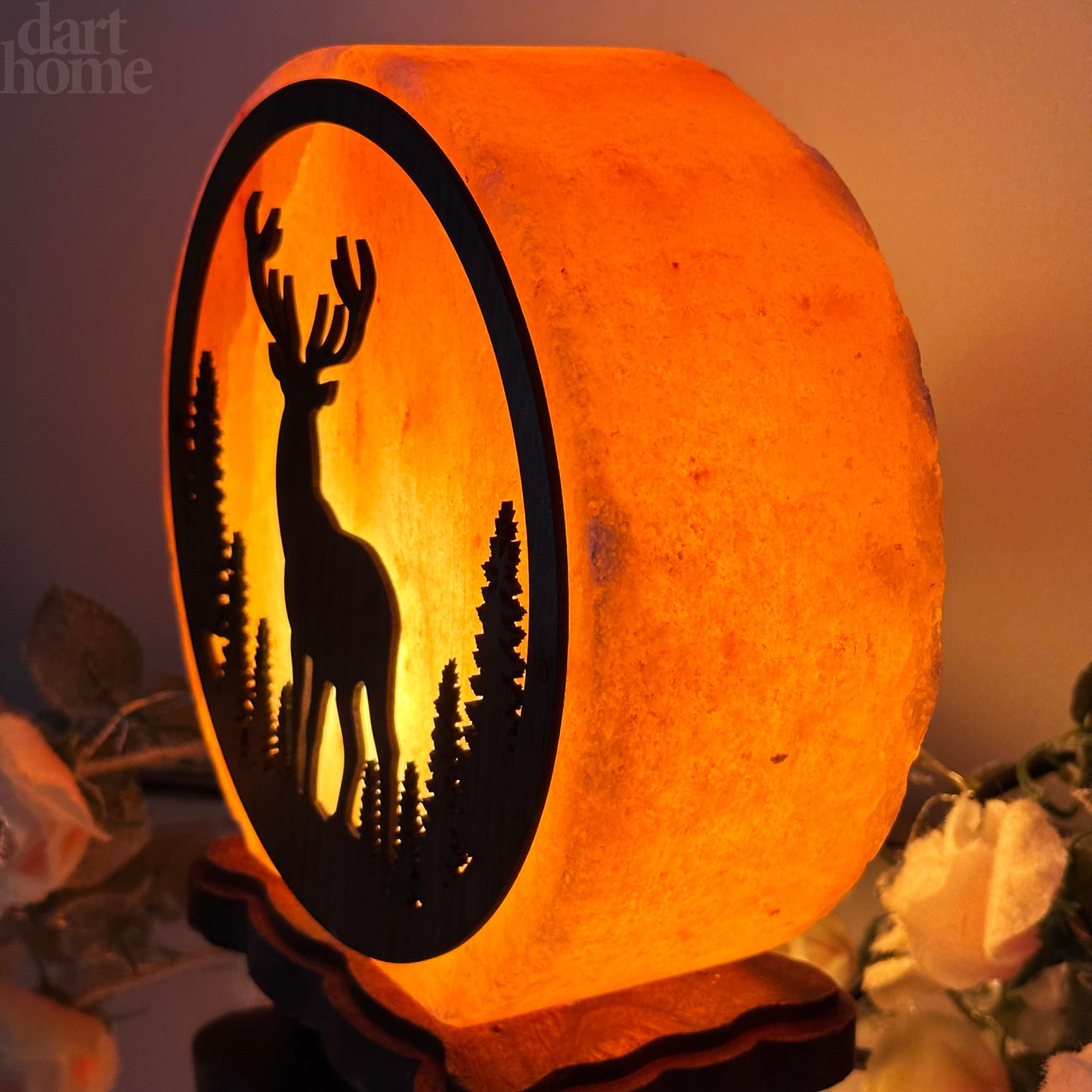 Winter-Hirsch-Salzlampe