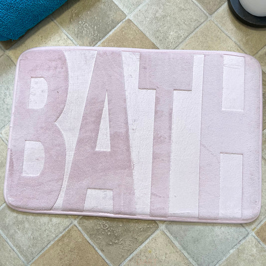 Pink Memory Foam 'Bath' Shower Mat