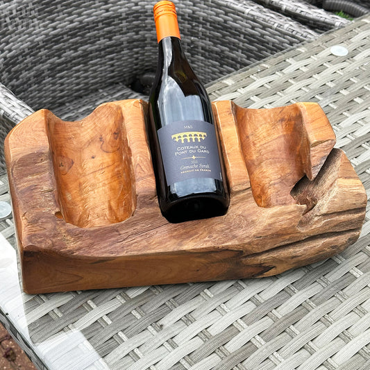 Driftwood Triple Wine Bottle Holder