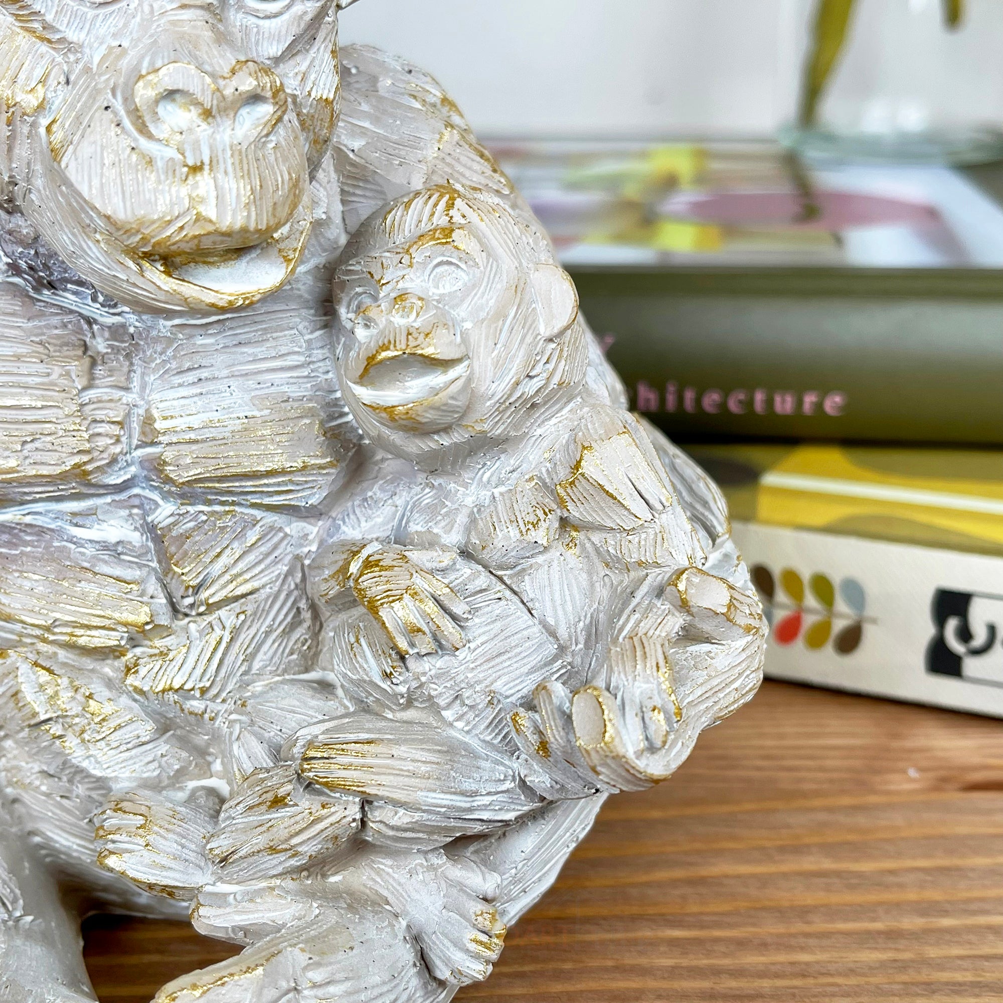 Driftwood Gorilla & Baby Ornament