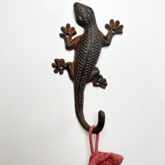 Cast Iron Gecko Single Hook