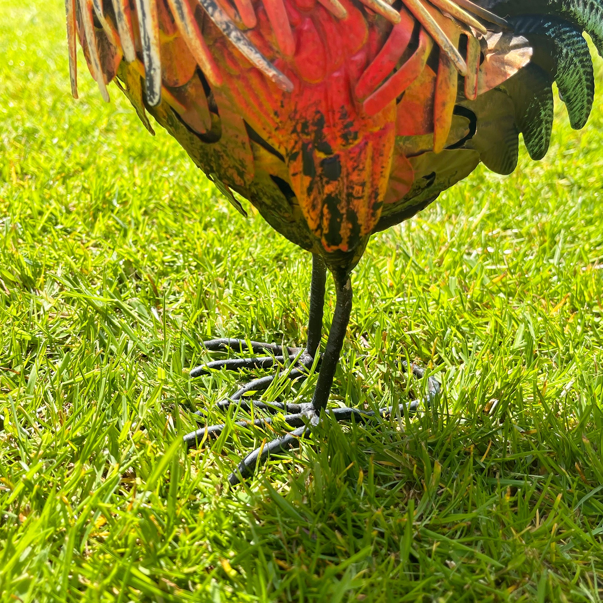 Metal Rooster Garden Ornament 26cm