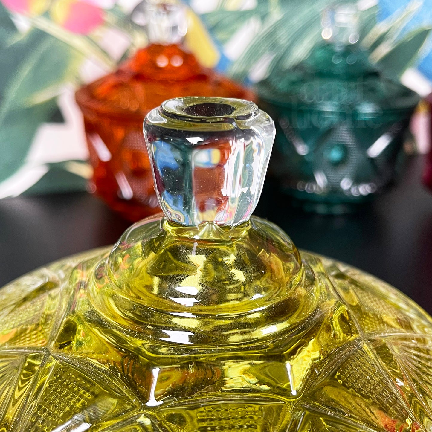 Eclectic Jewelled Glass Trinket Pots
