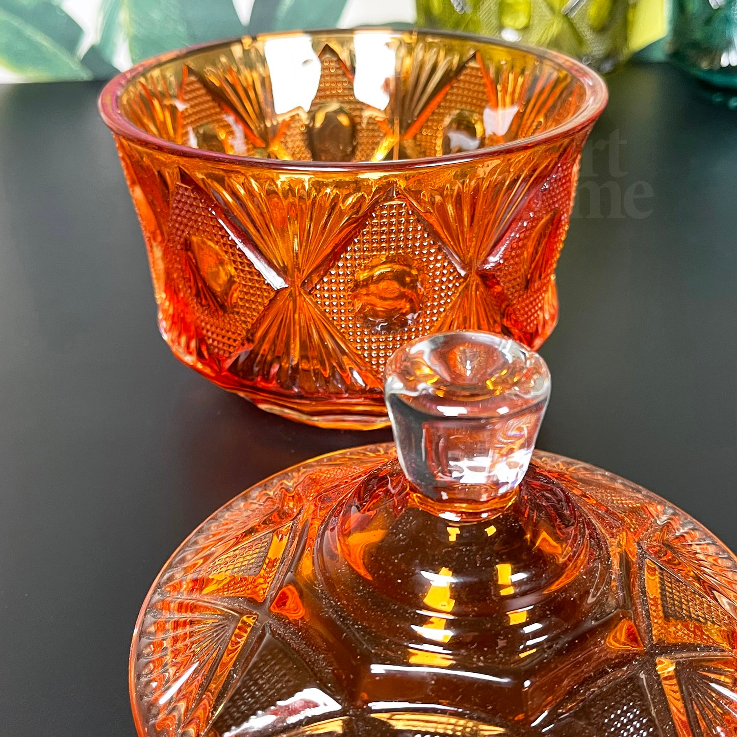 Eclectic Jewelled Glass Trinket Pots