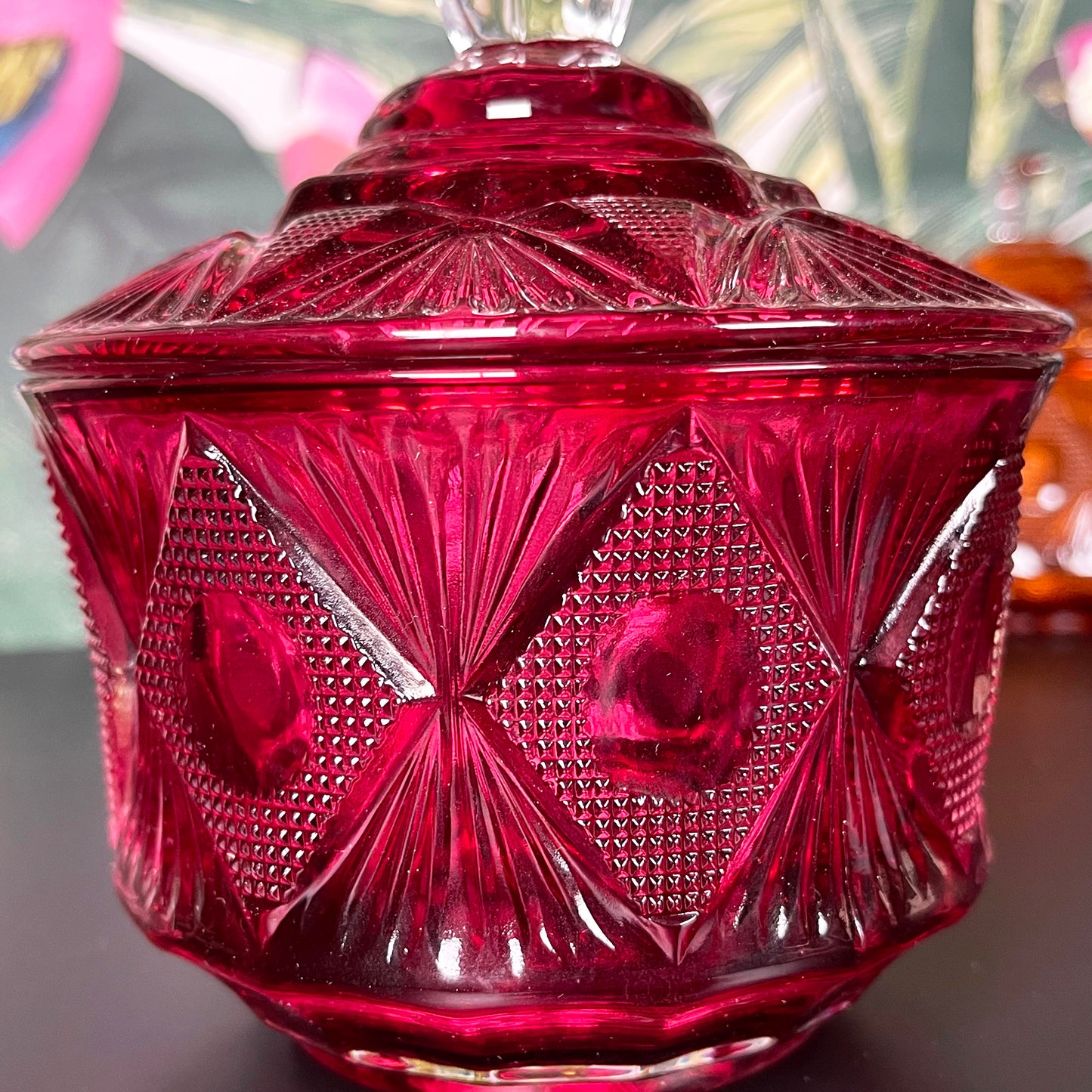 Eclectic Jewelled Glass Trinket Pots