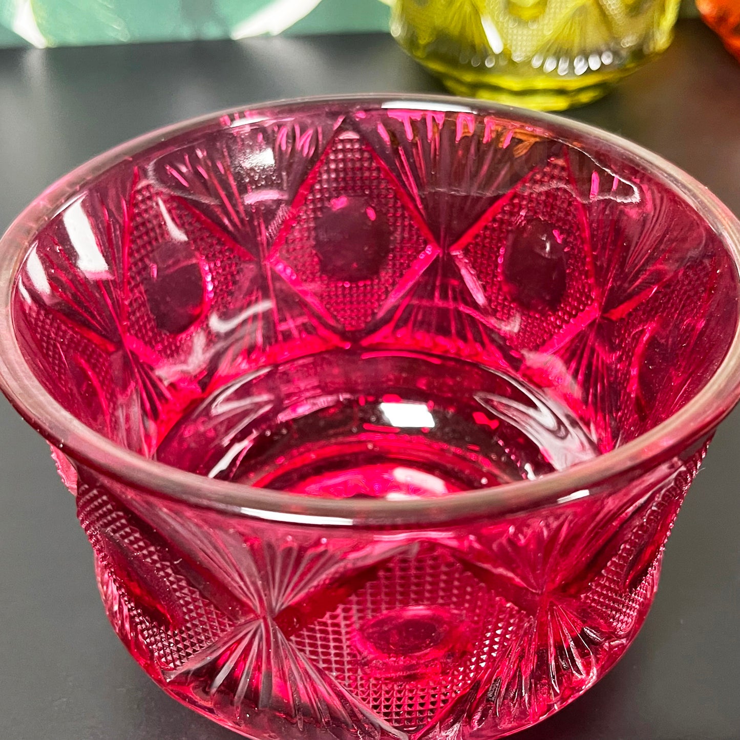 Eclectic Jewelled Glass Trinket Pots
