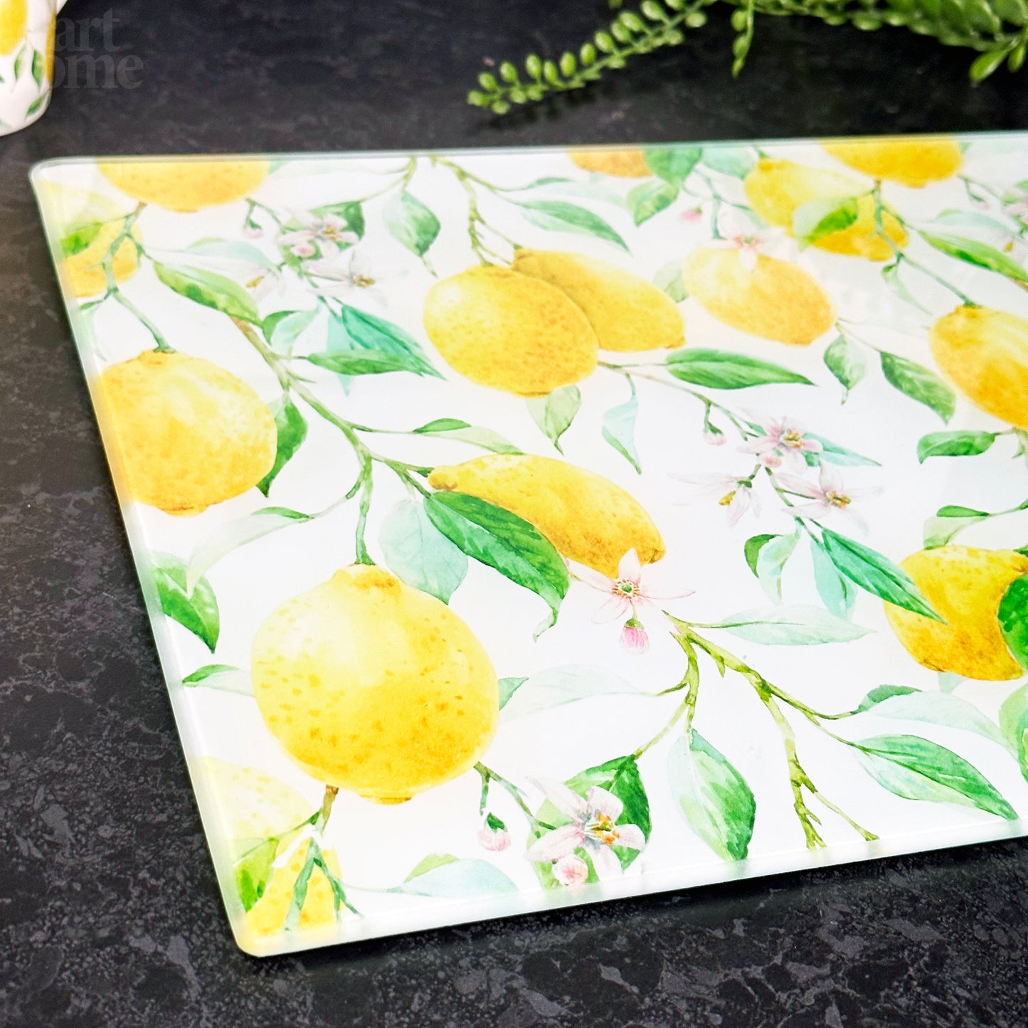 Lemon Tree Glass Chopping Board