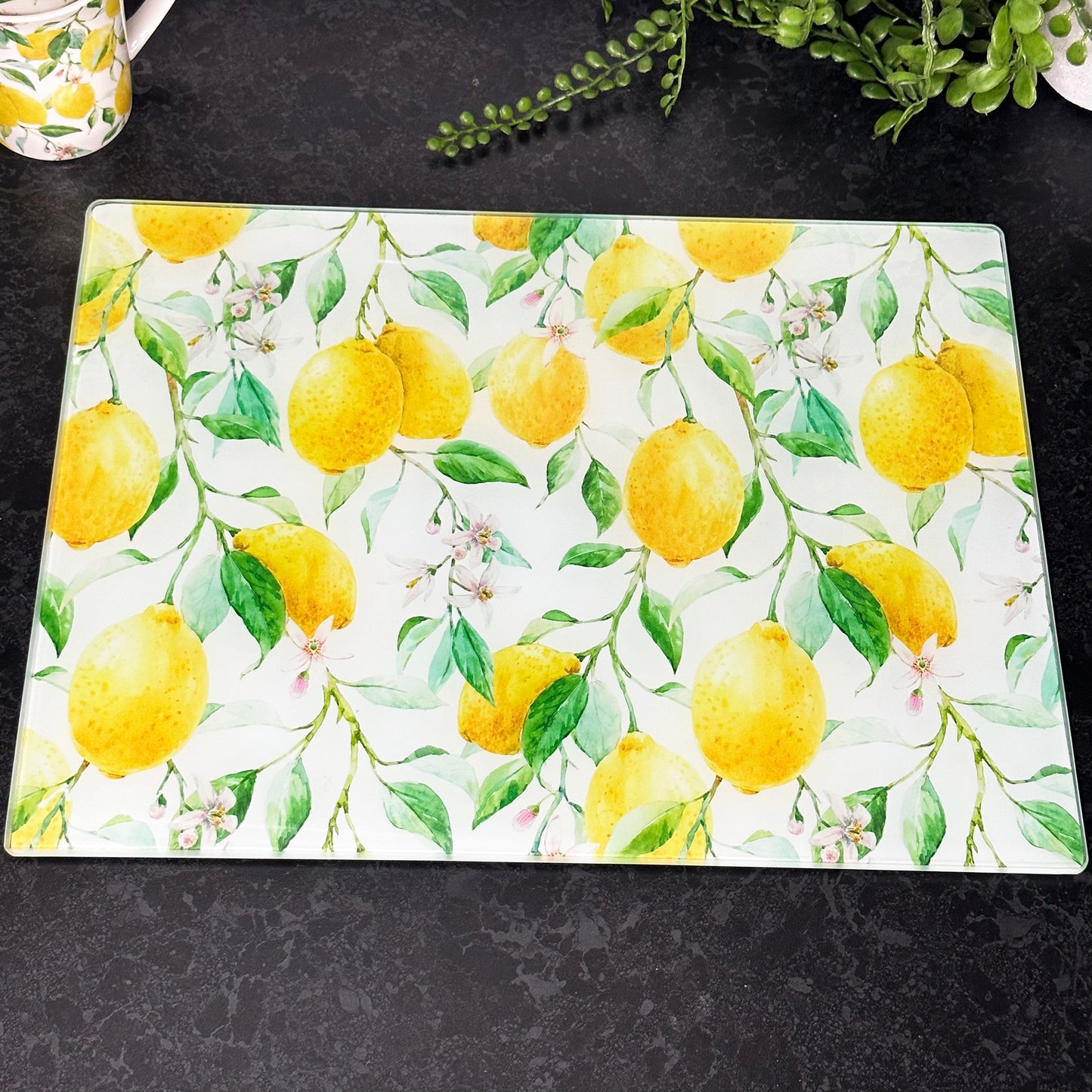 Lemon Tree Glass Chopping Board