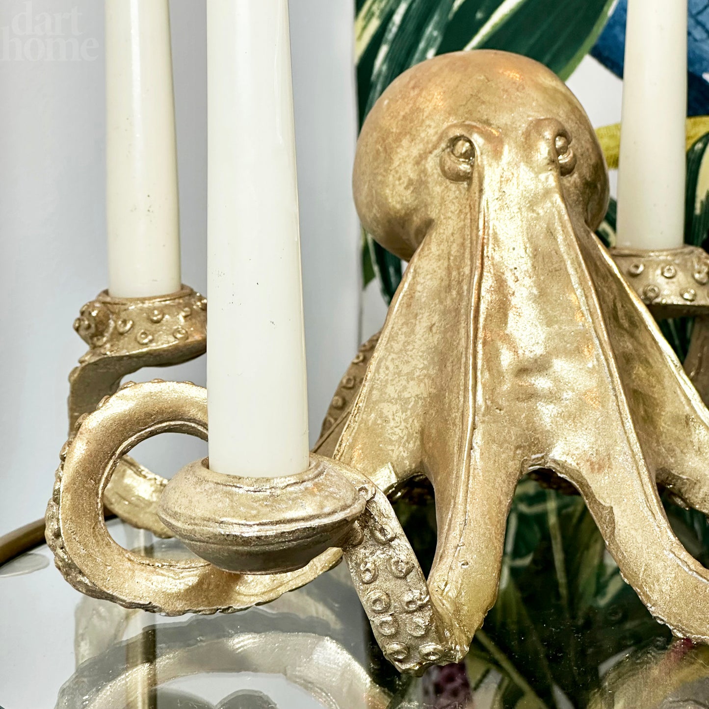 Gold Ollie Octopus Candlestick Holder