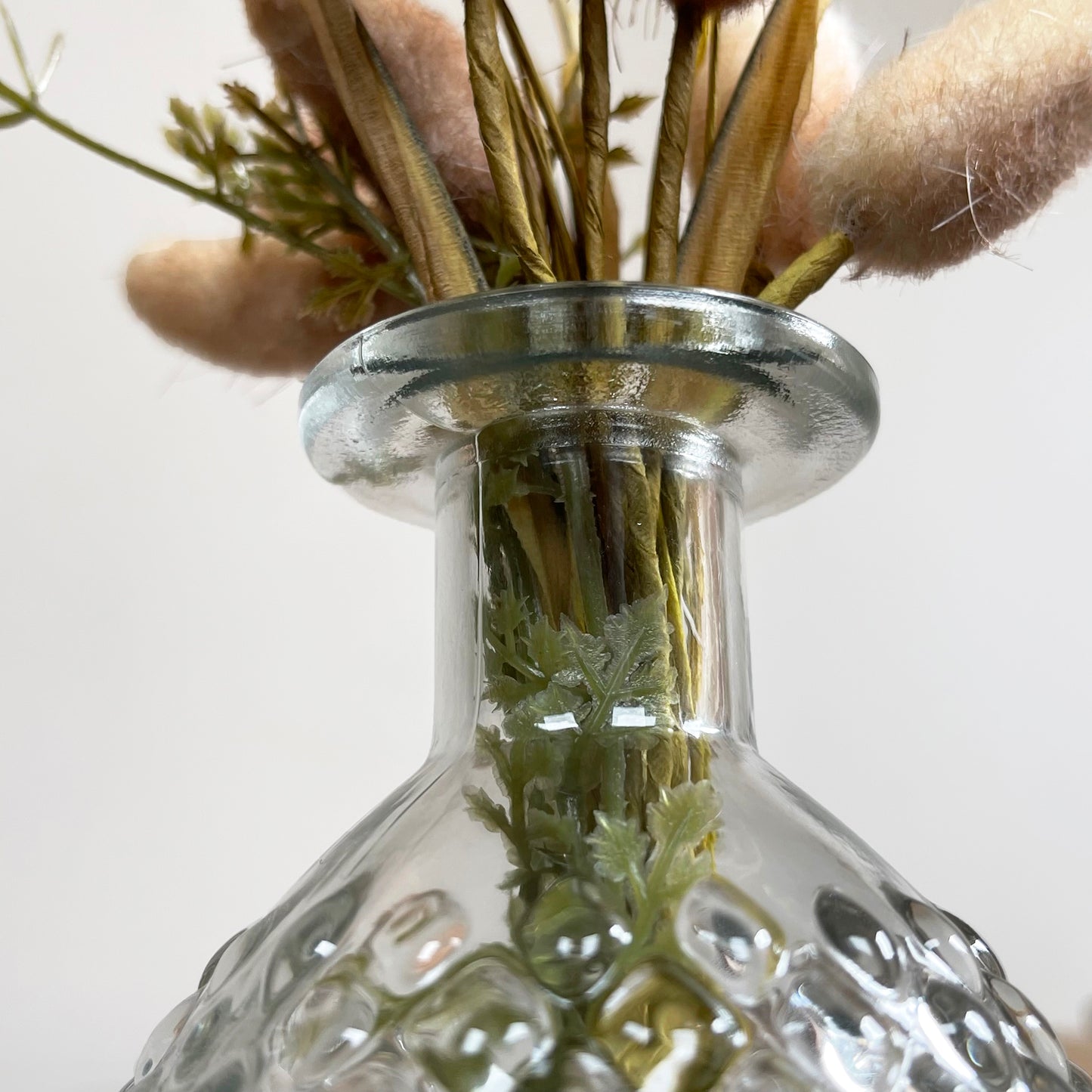 Set Of 2 Large Clear Glass Vases - Round