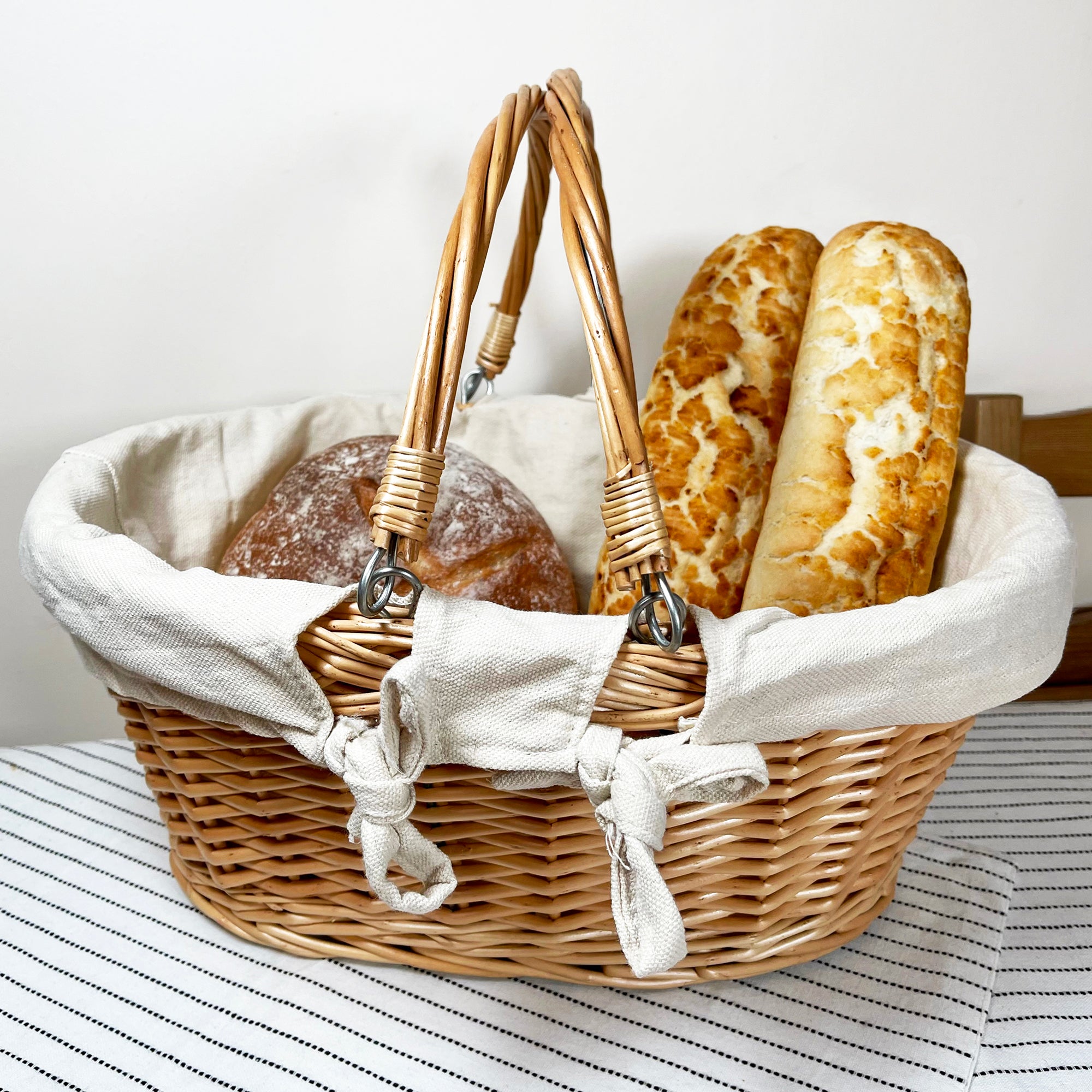 Wicker Swing Handle Shopping Basket