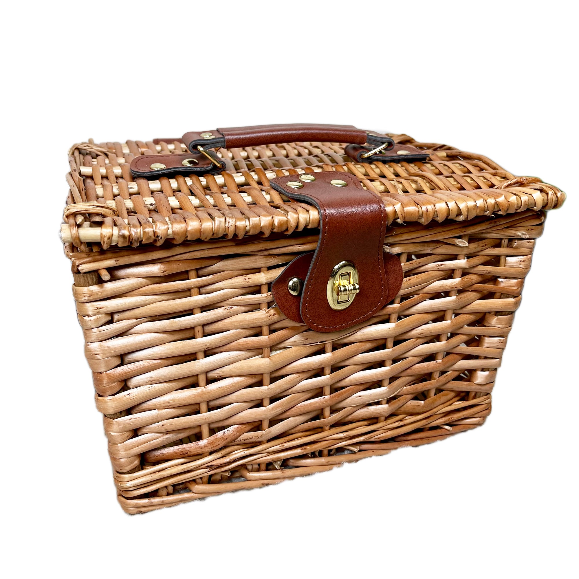 Leicht gedämpfter Truhenkorb aus Weidengeflecht