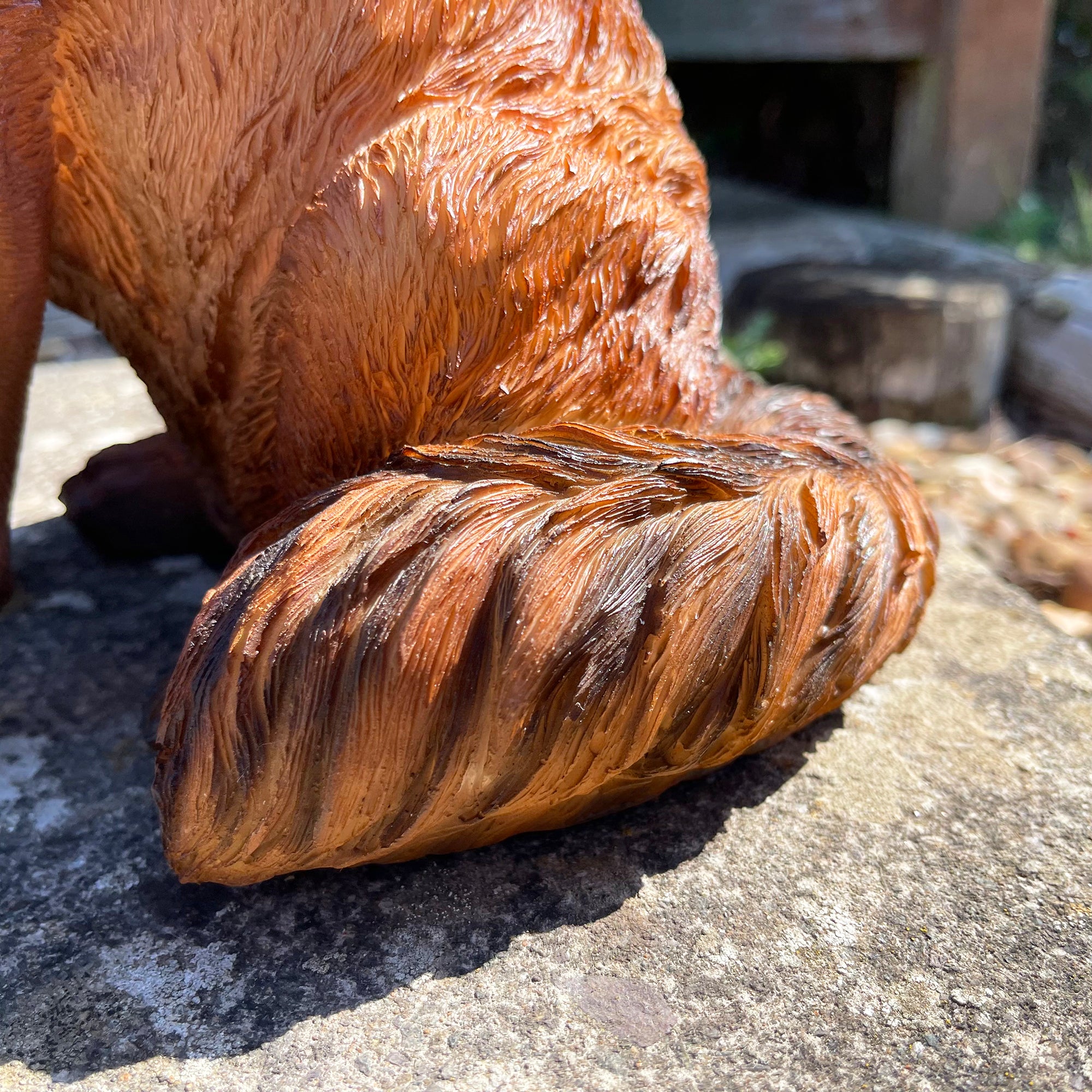 Sitting Howling Fox Garden Ornament