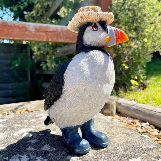 Puffin In Boots Garden Ornament