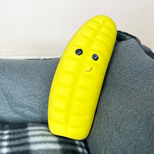 Latex Happy Banana Squeaky Dog Toy