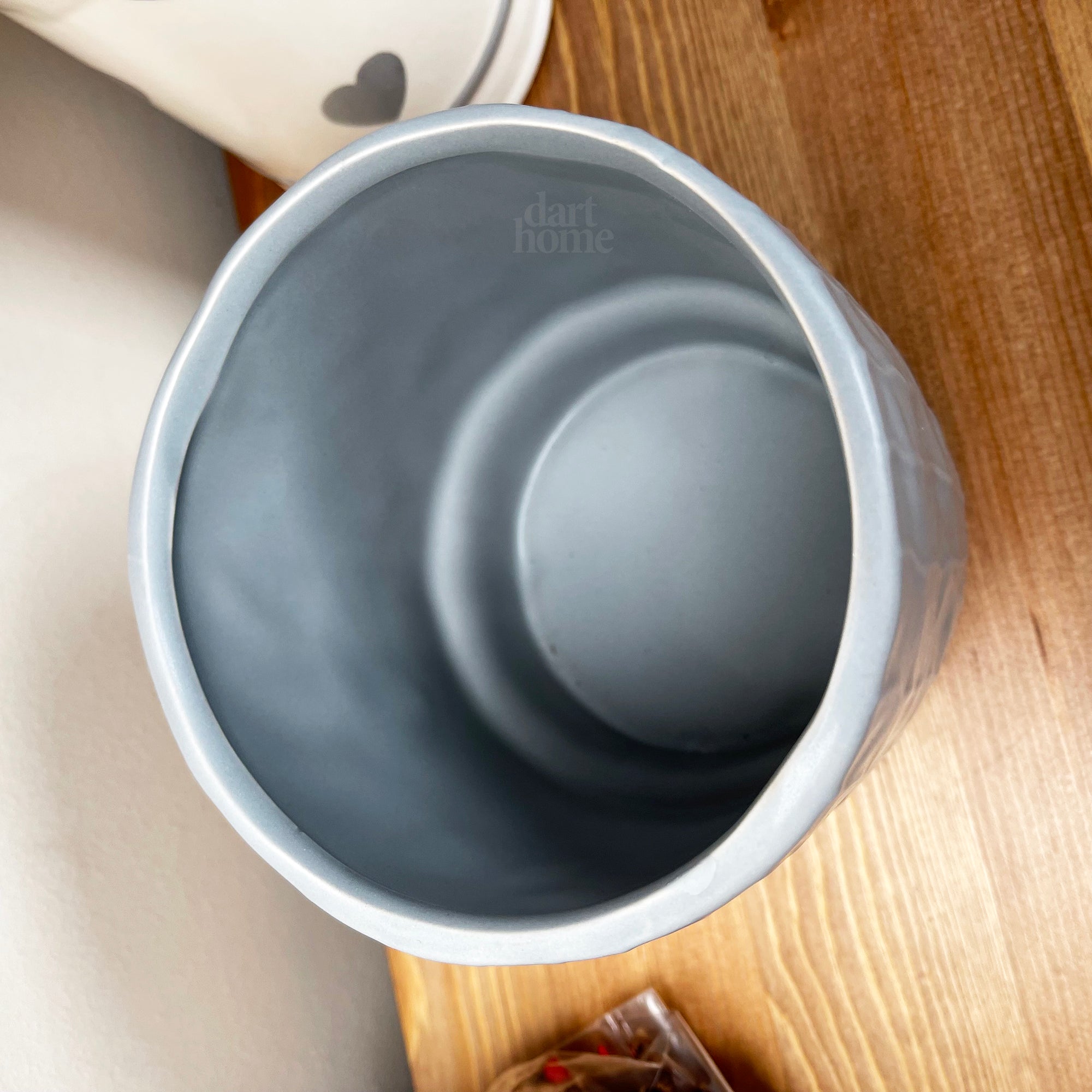 Striped Pastel Grey Pot Cover