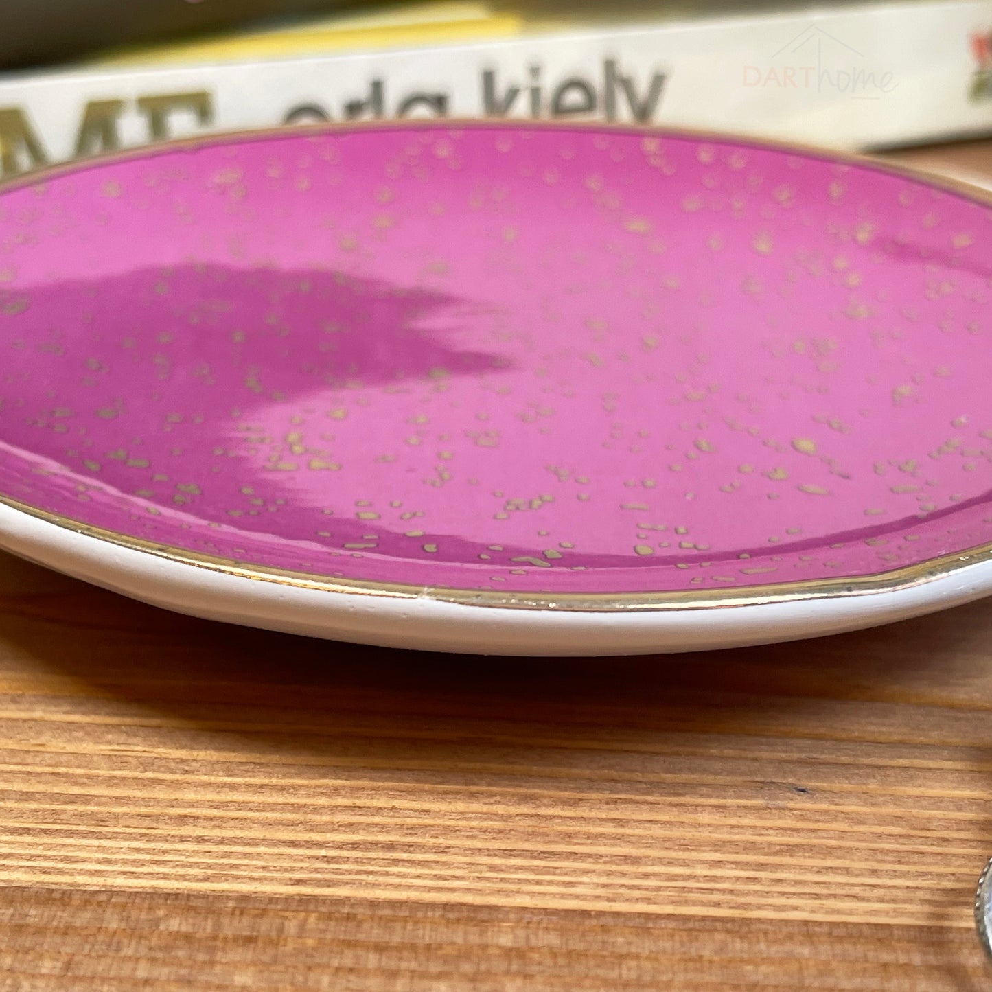 Schmuckschale in Rosa und gesprenkeltem Gold