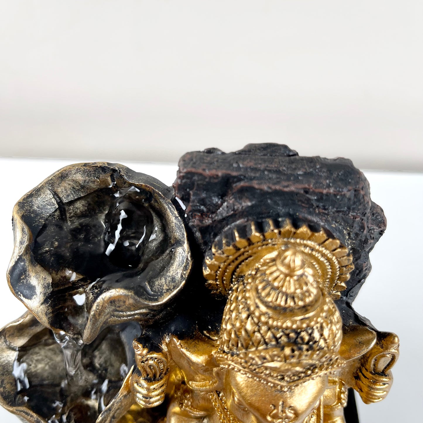 Gold Ganesh LED Indoor Water Fountain 18cm