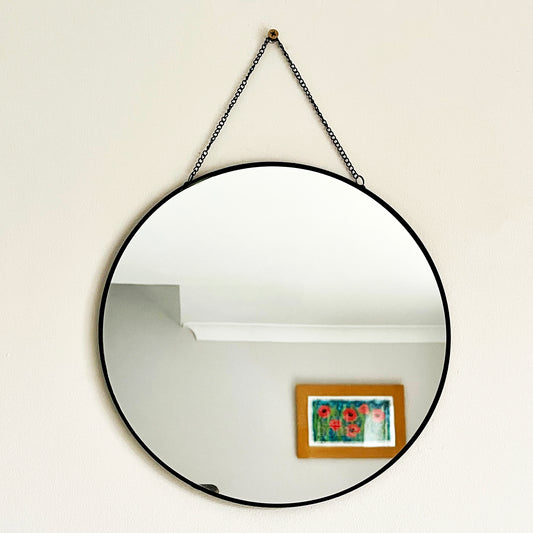 Black Chain Hanging Mirror