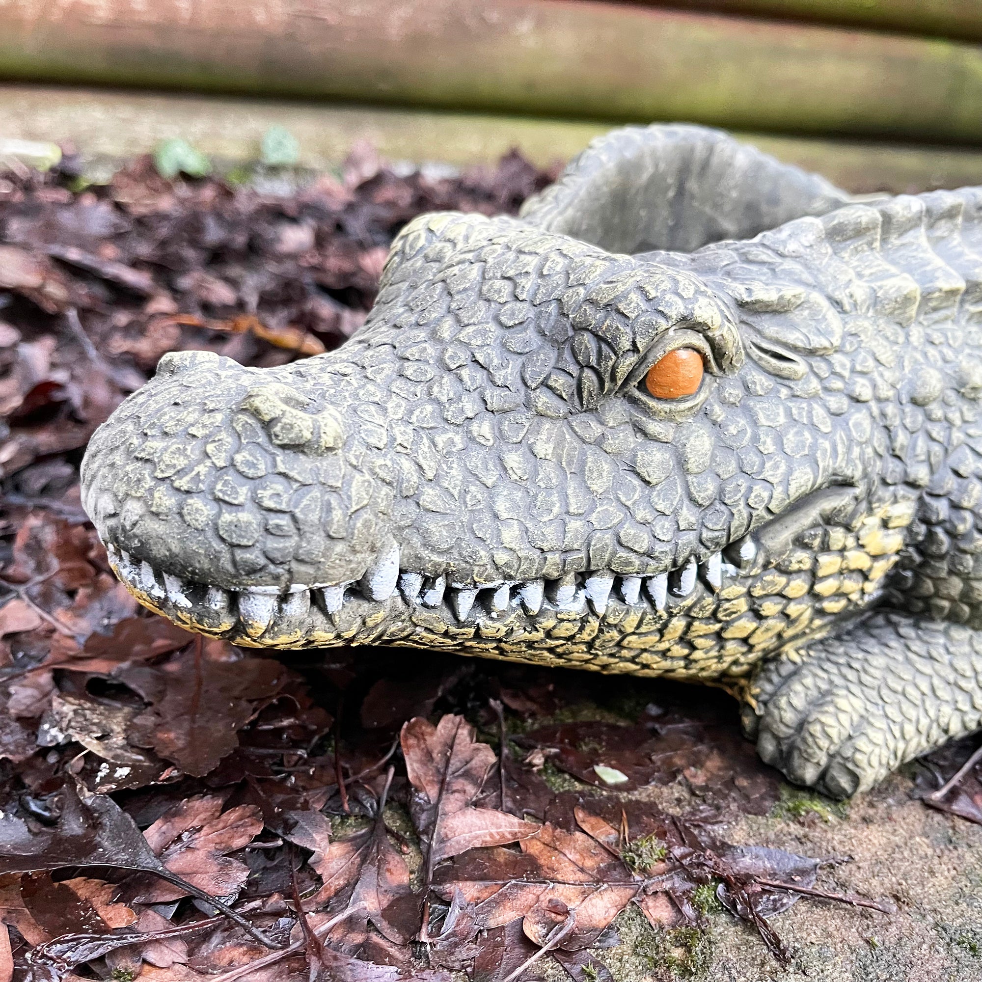 Cement Crocodile Planter