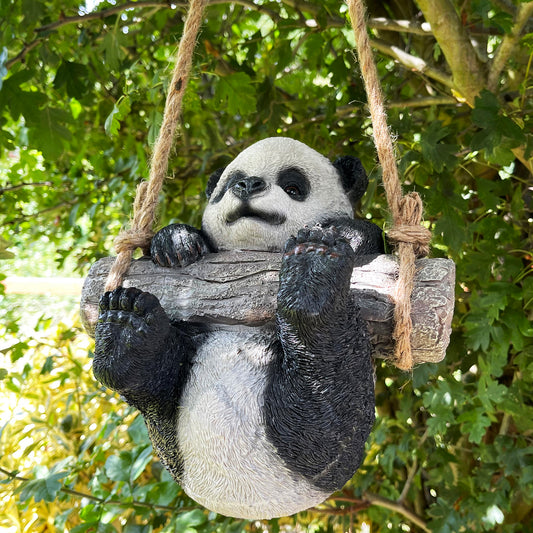 Swinging Panda Garden Ornament 22cm