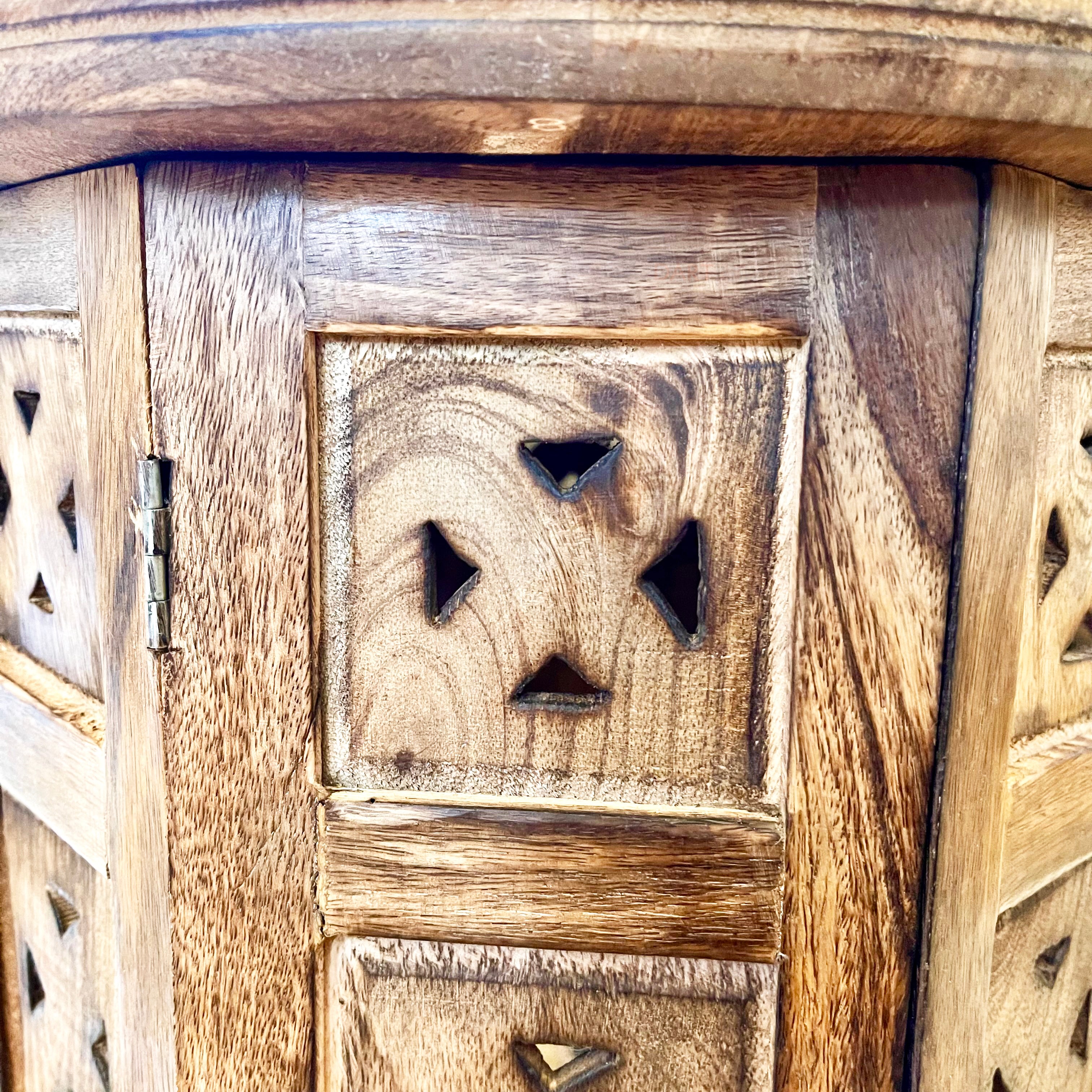 Traditional Indian Mango Wood Side Table