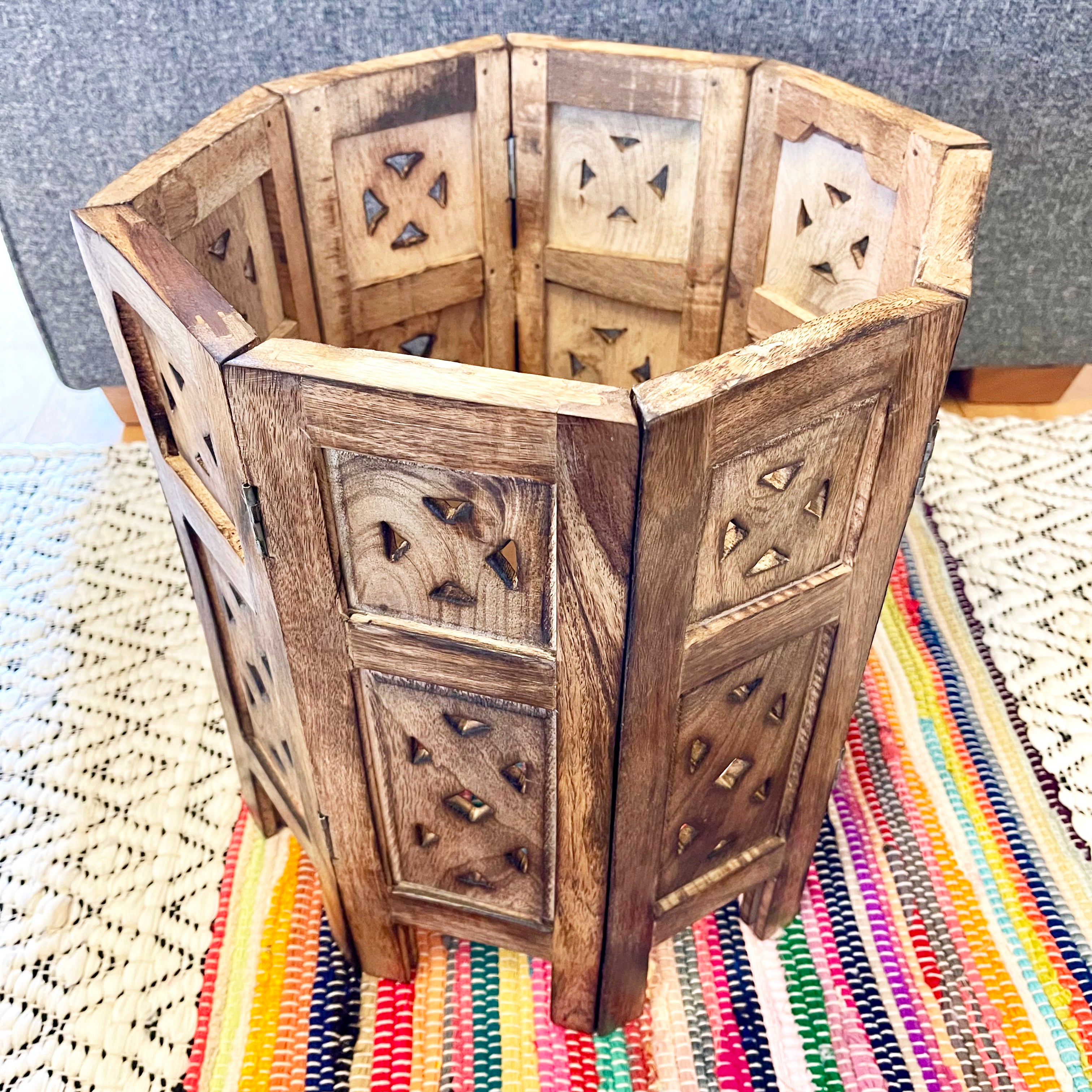 Traditional Indian Mango Wood Side Table