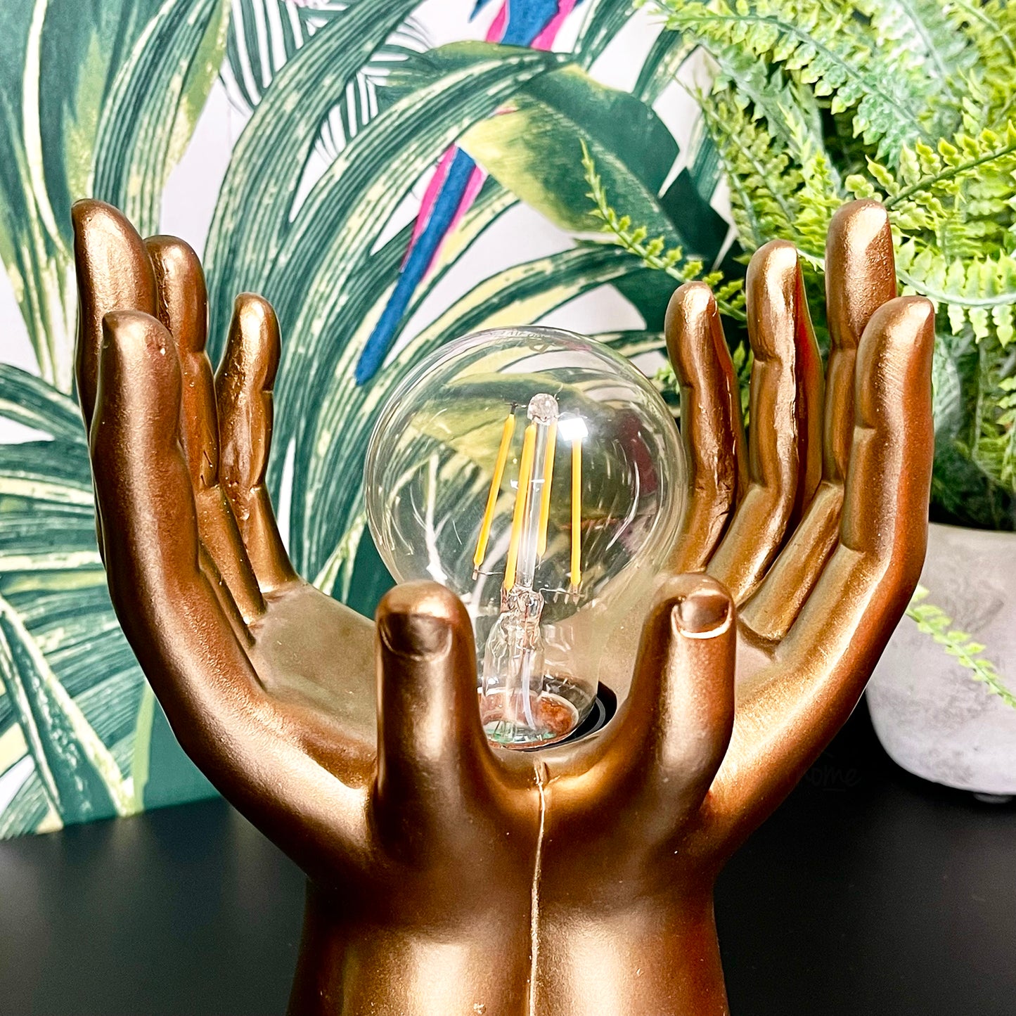 Golden Hands Shadeless Globe Table Lamp