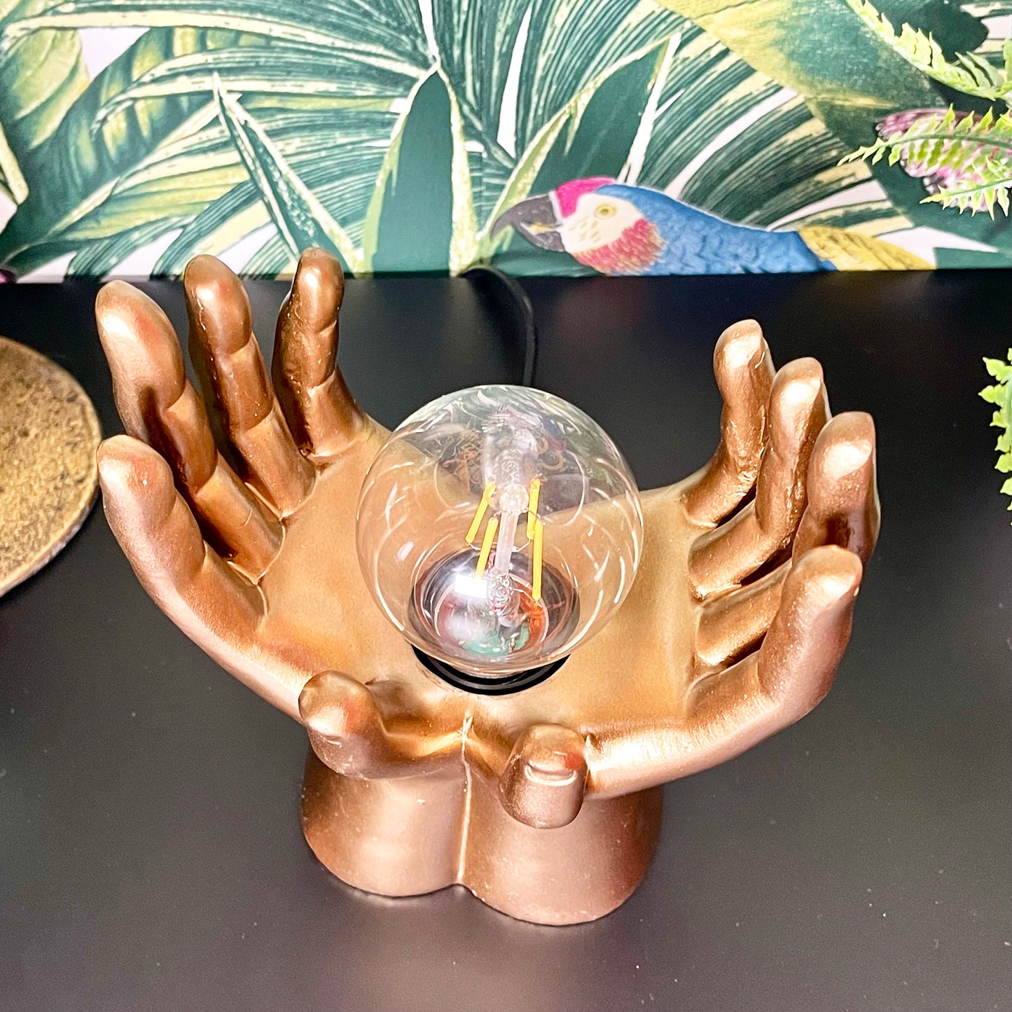Golden Hands Shadeless Globe Table Lamp