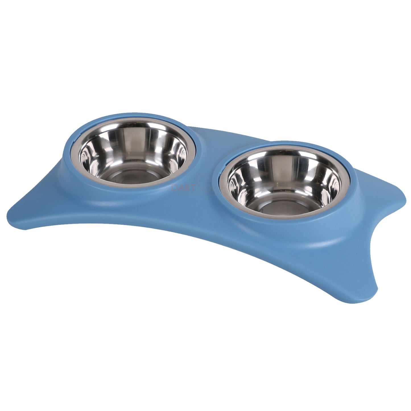 Farbige Doppelnäpfe für Tierfutter und Wasser, erhöhter Ständer, 40 cm