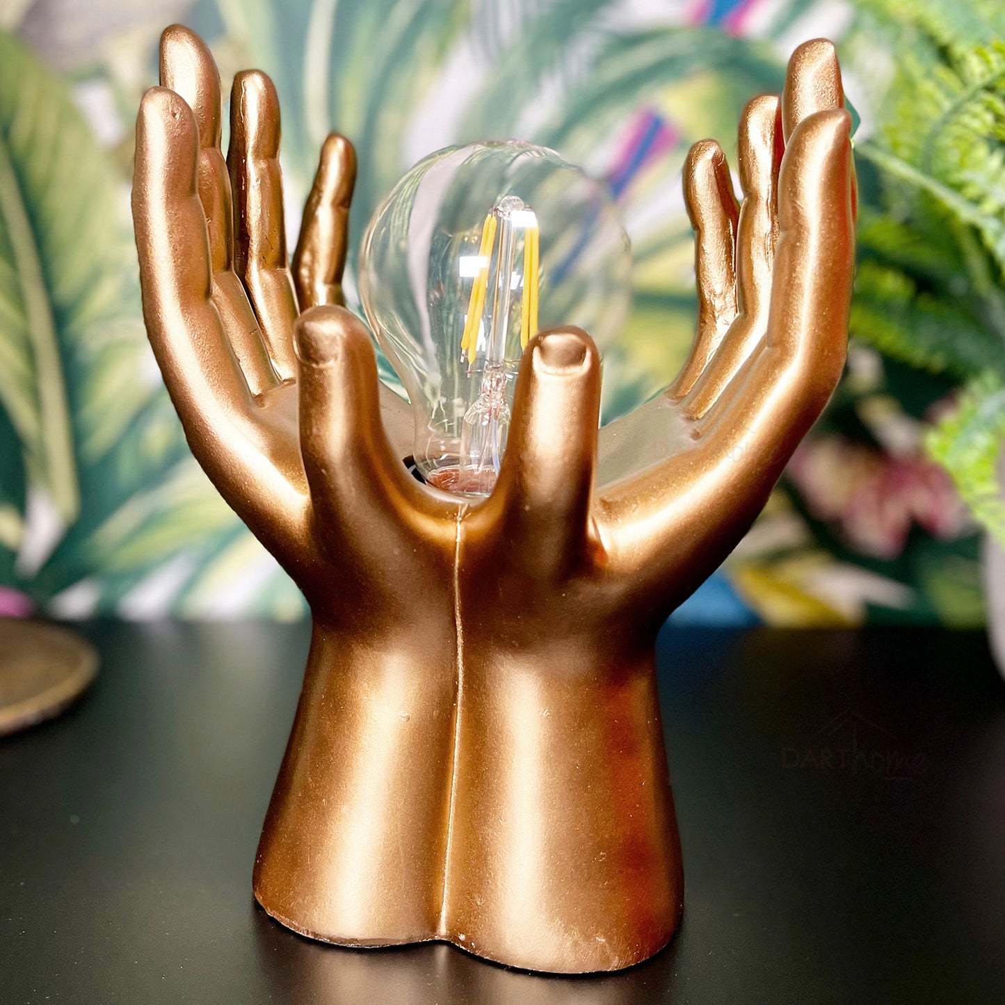 Golden Hands Shadeless Globe Table Lamp