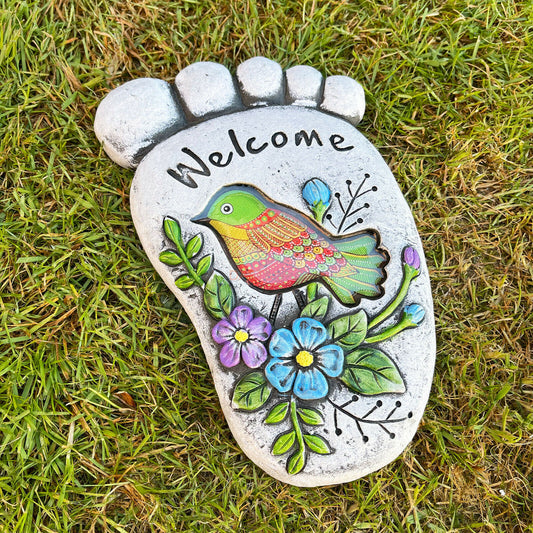 Colourful Bird Welcome Stepping Stone