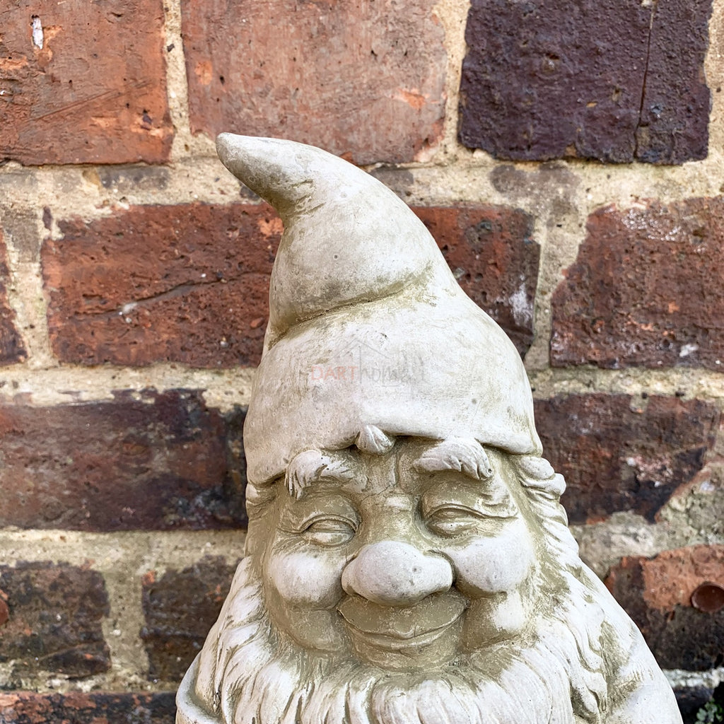 Stone Jolly Gnome Garden Sculpture