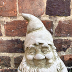 Stone Jolly Gnome Garden Sculpture