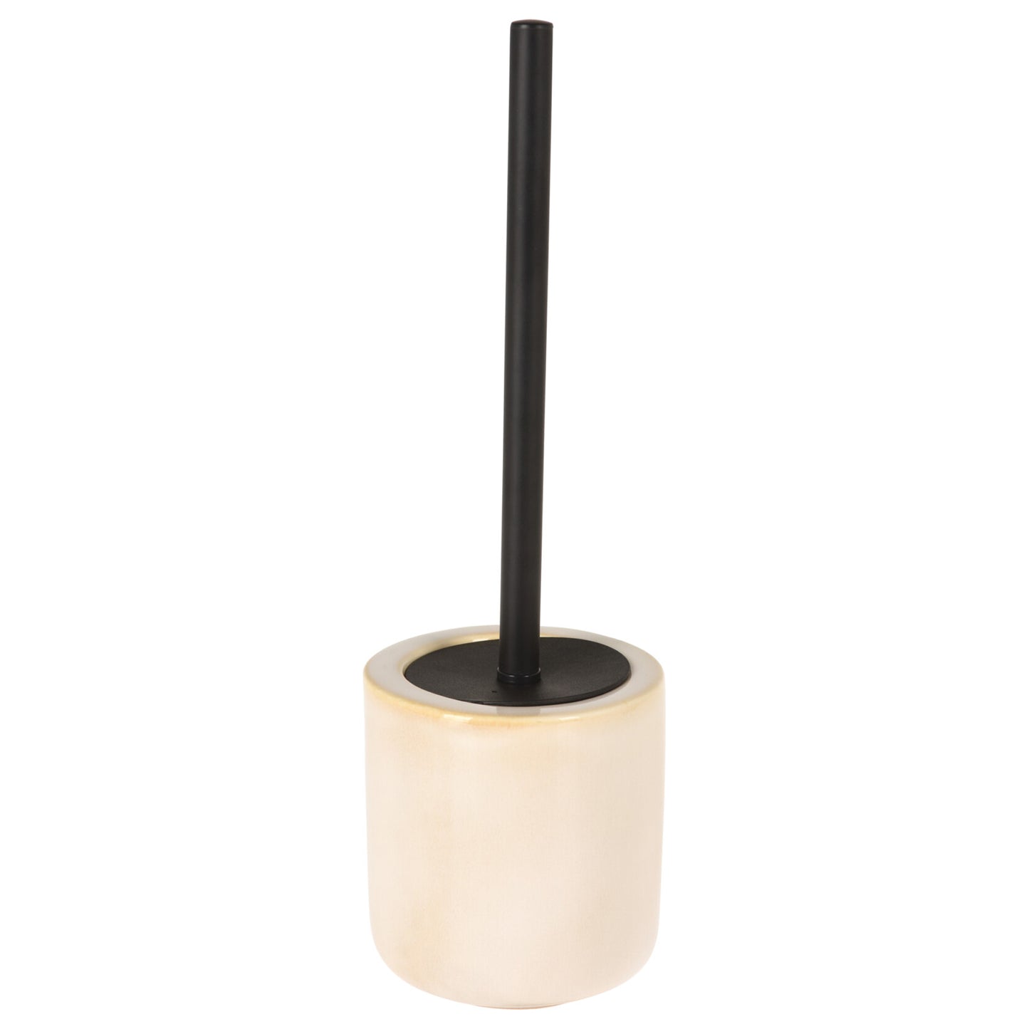 Beige Reactive Glaze Stoneware Toilet Brush Holder