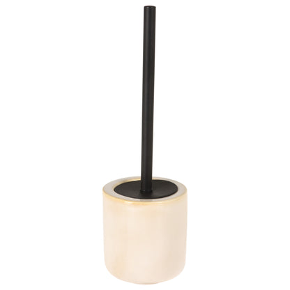 Beige Reactive Glaze Stoneware Toilet Brush Holder