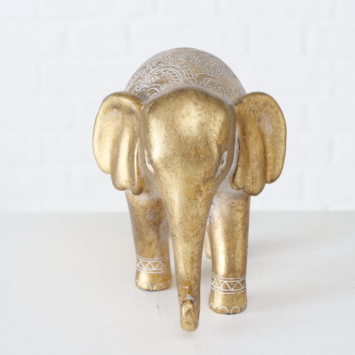 Gold Indian Elephant Figurine A