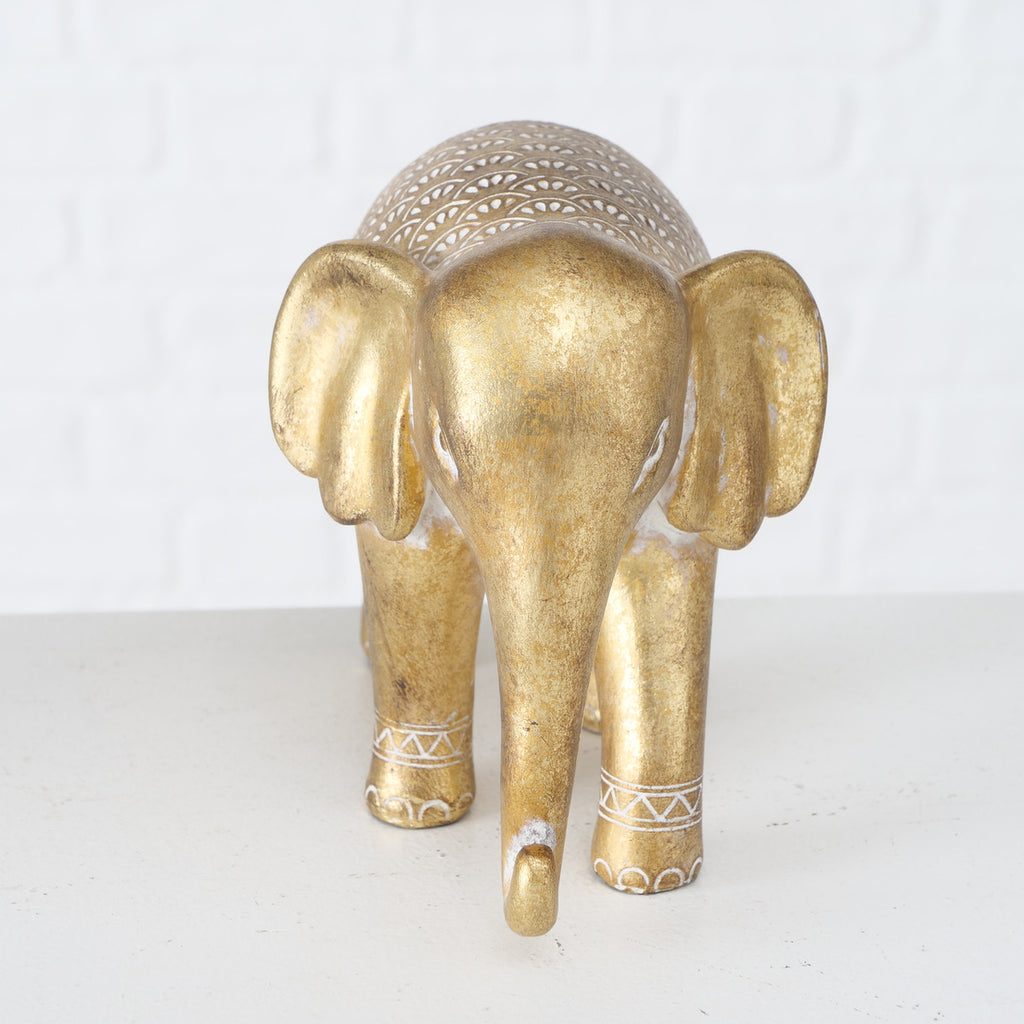 Gold Indian Elephant Figurine B