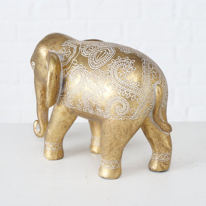 Gold Indian Elephant Figurine A