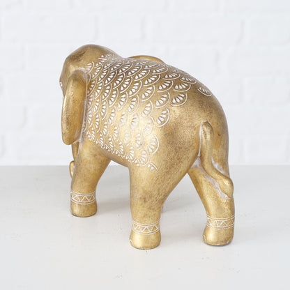 Gold Indian Elephant Figurine B