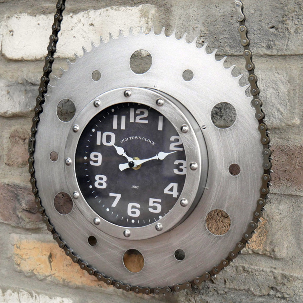 Industrial Bike Chain Wall Clock