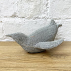 Silver Sparkle Swimming Penguin Sculpture