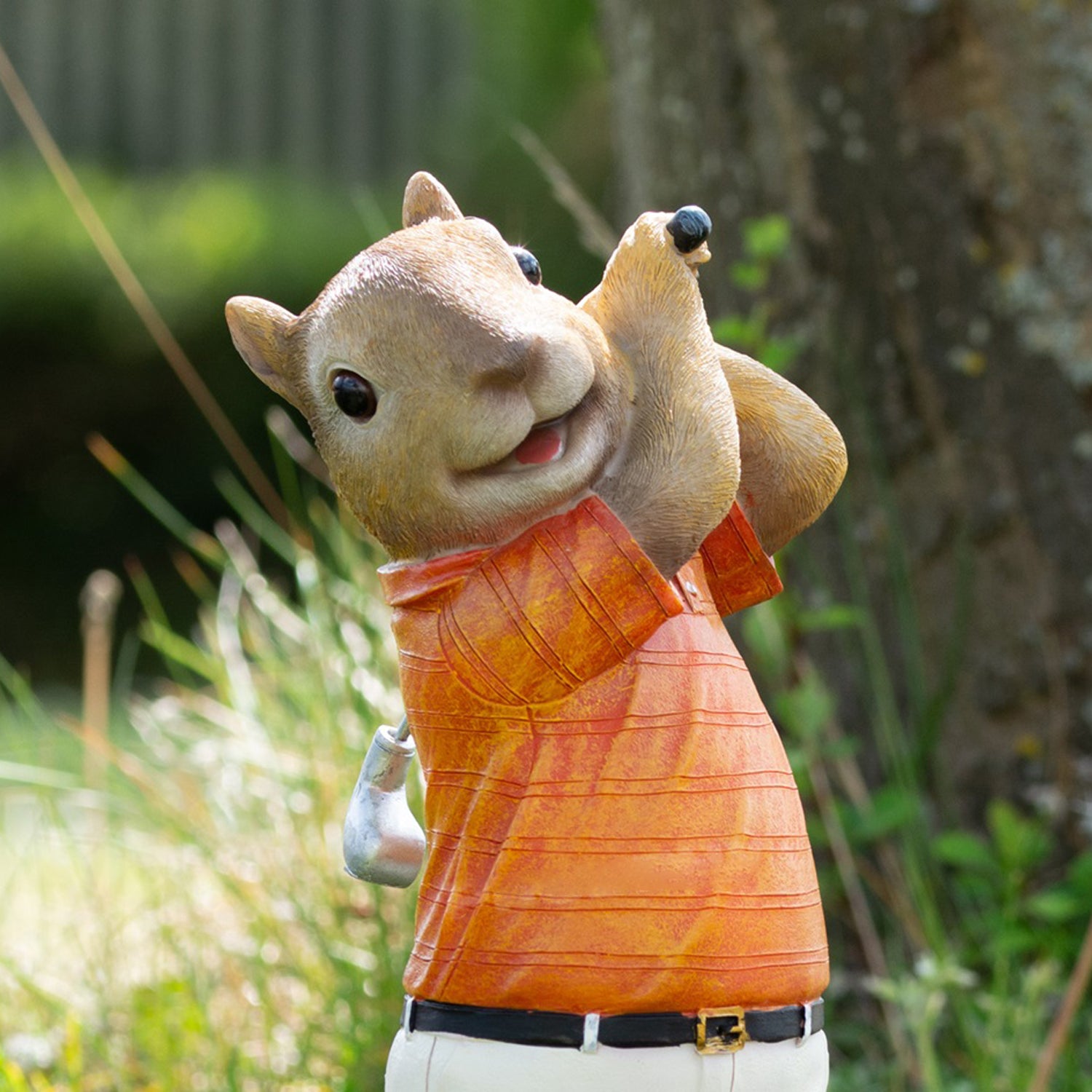 Neuartiges Golf-Eichhörnchen-Ornament aus Kunstharz