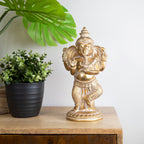 Gold Dancing Ganesh Sculpture
