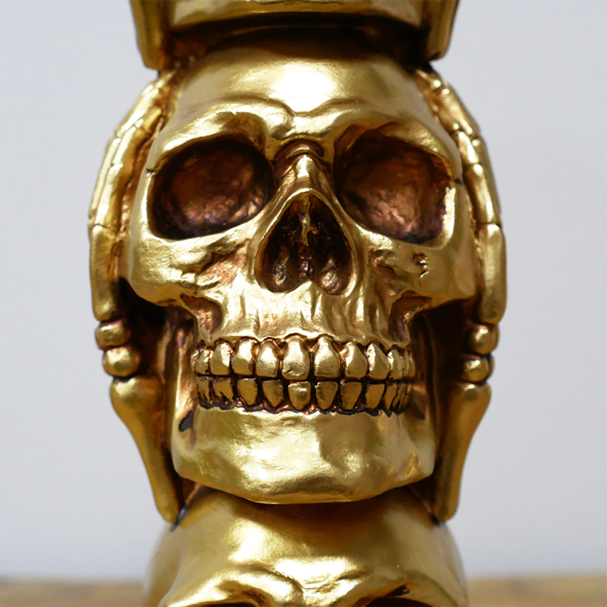 Gold Three Wise Skulls Totem Ornament