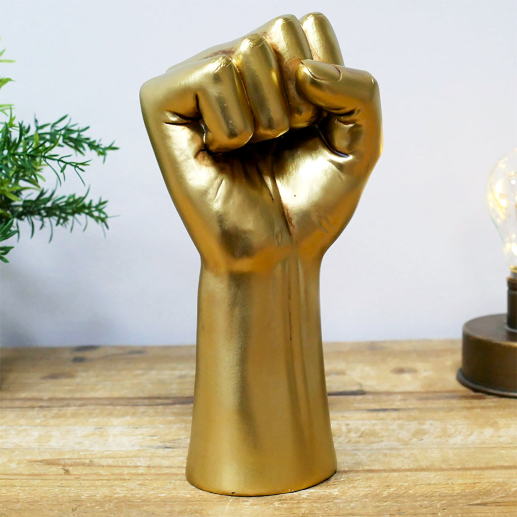 Gold Power Fist Hand Ornament