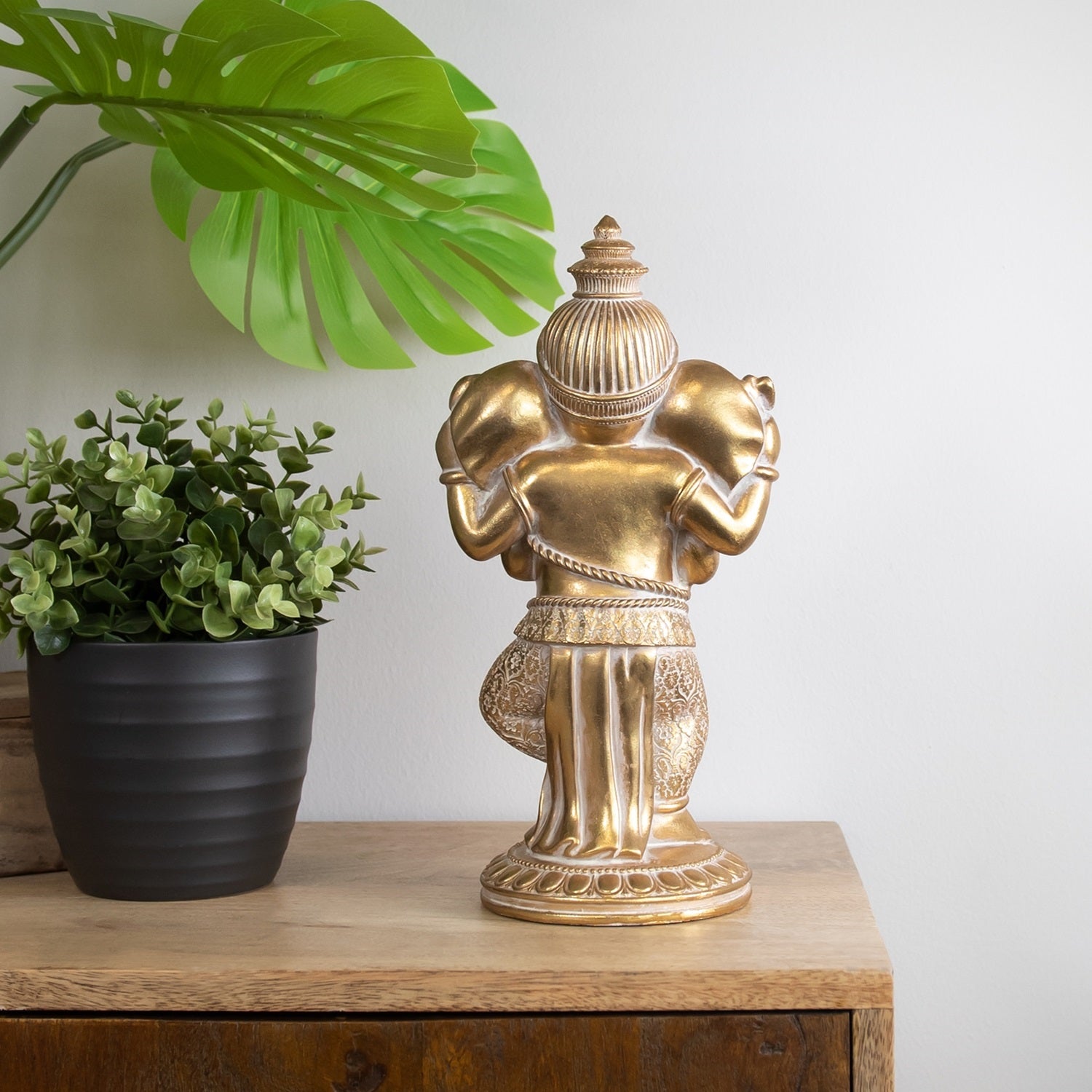 Goldene tanzende Ganesh-Elefant-Skulptur