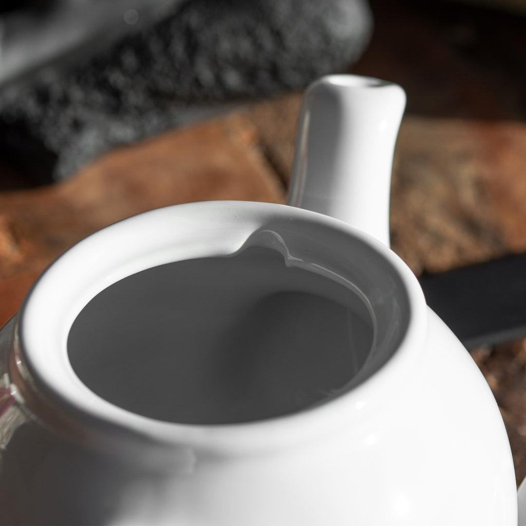 White 2 Cup Teapot