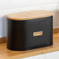 Black Ribbed Bread Bin