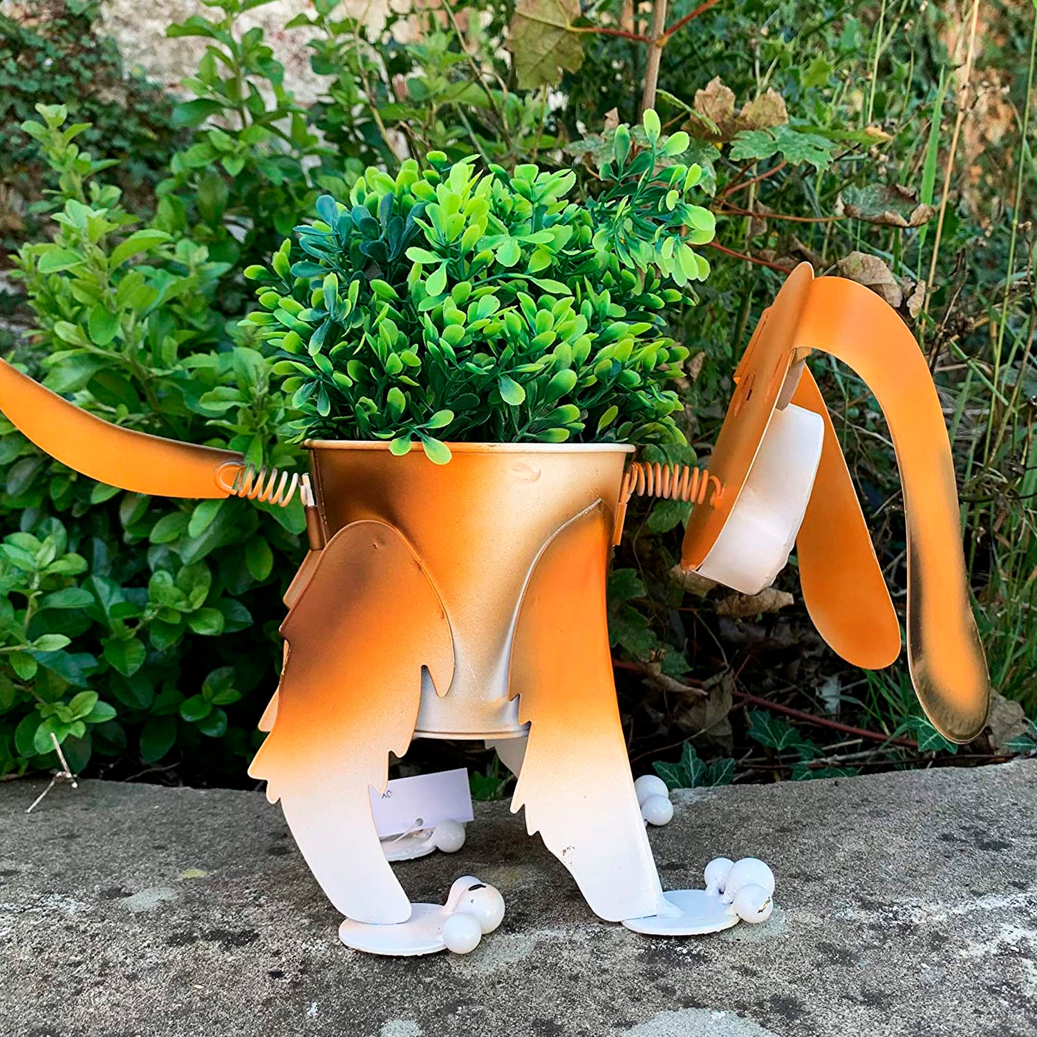 Wackeliger Beagle-Hundepflanzer aus Metall